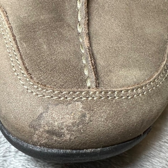 Clarks Womens Size 7M Wave Walk Brown Leather Slip On Loafers Comfort Shoes - Picture 9 of 12